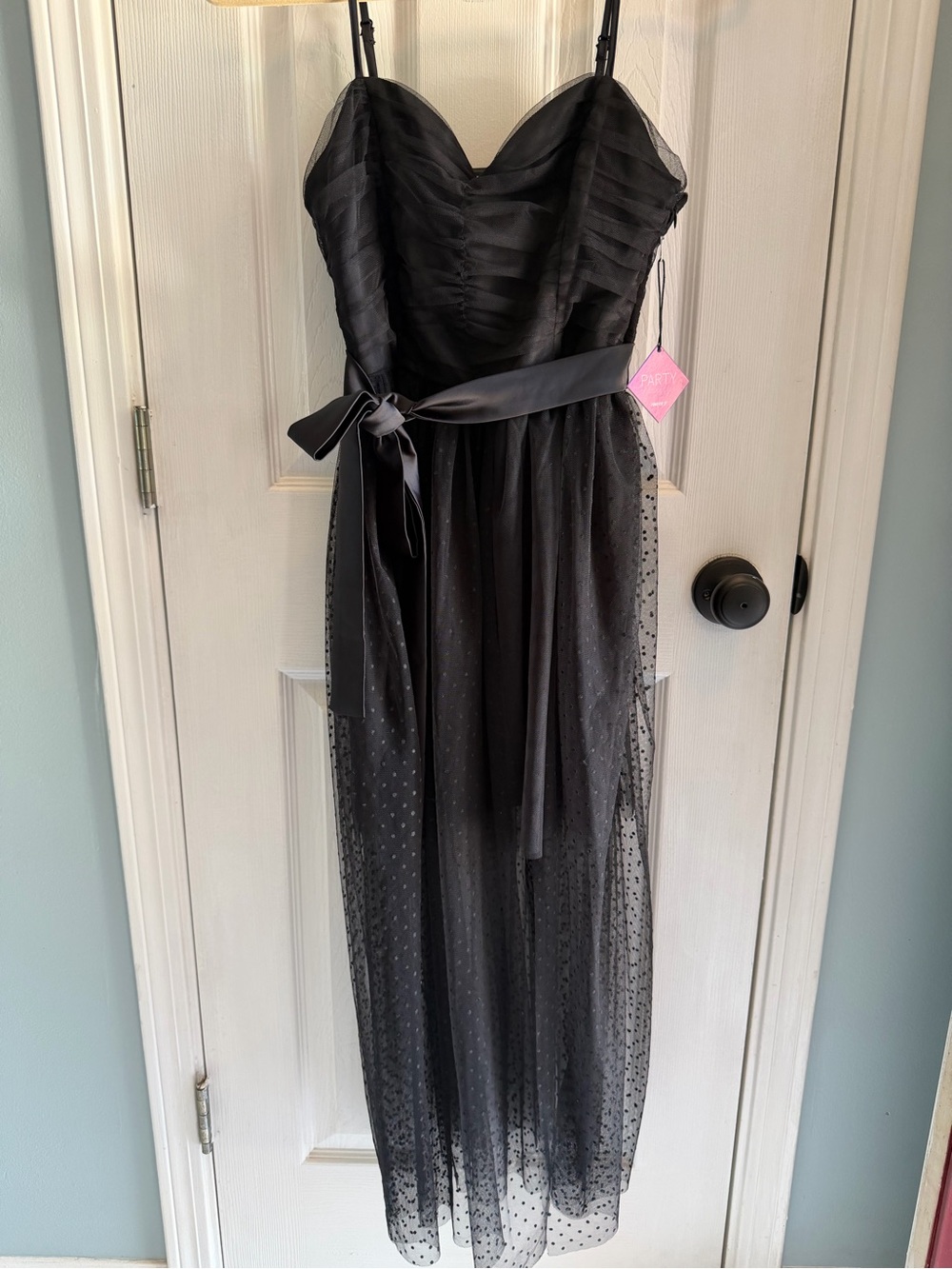 Forever 21 Party Collection Black Tulle Polka Dot Sheer Homecoming Dress NWT S